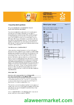 United Kingdom EDF business utility bill template in Word and PDF formats, 3 pages 3